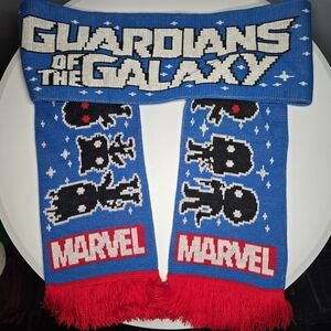 Marvel Guardians of the Galaxy GROOT Scarf-Mens,Womens,Kids-Red,White,Blue